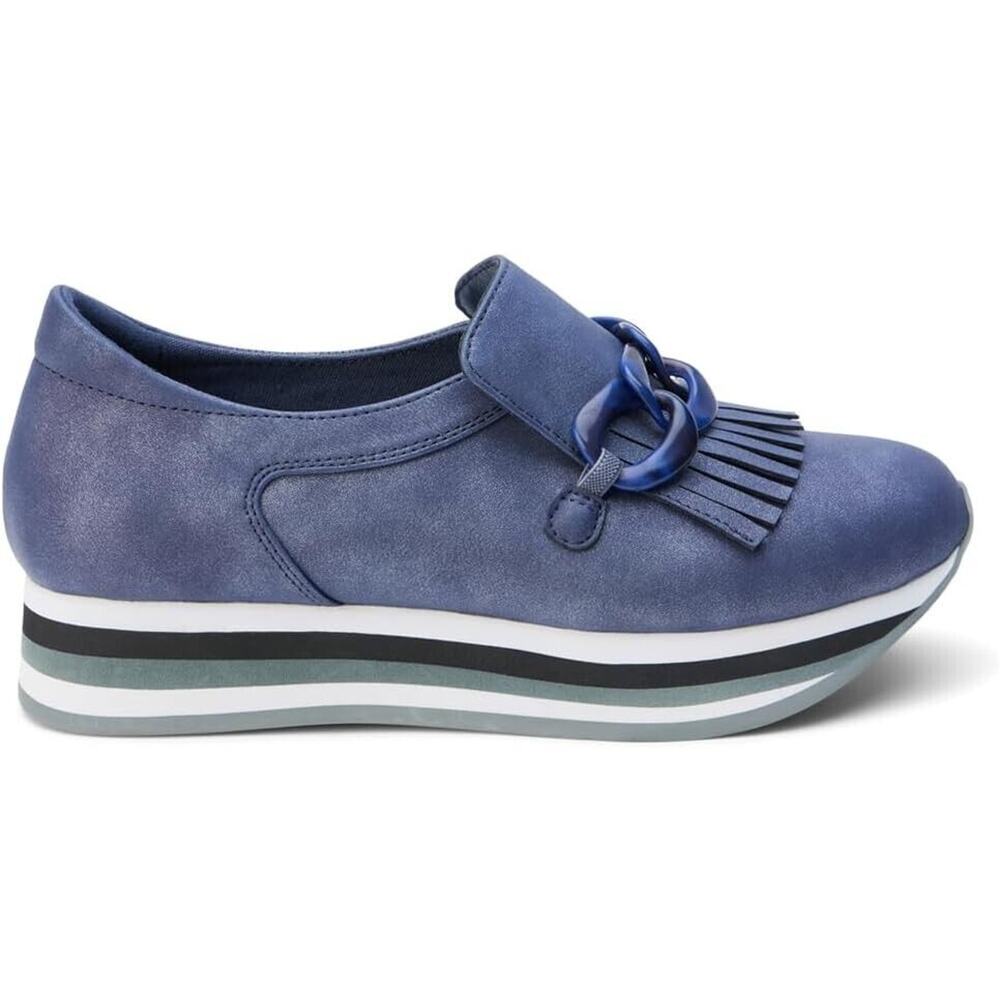 COCONUTS by Matisse Bess Platform Loafers Womens Navy Blue Size 7 NEW